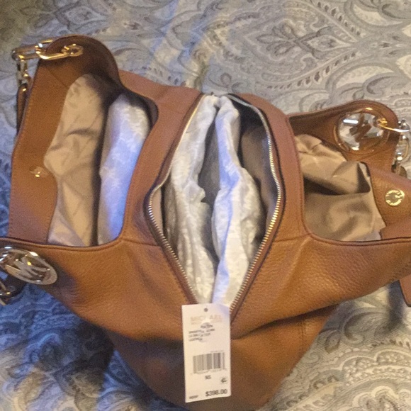 Michael Kors Leather Shoulder Tote - Picture 4 of 6